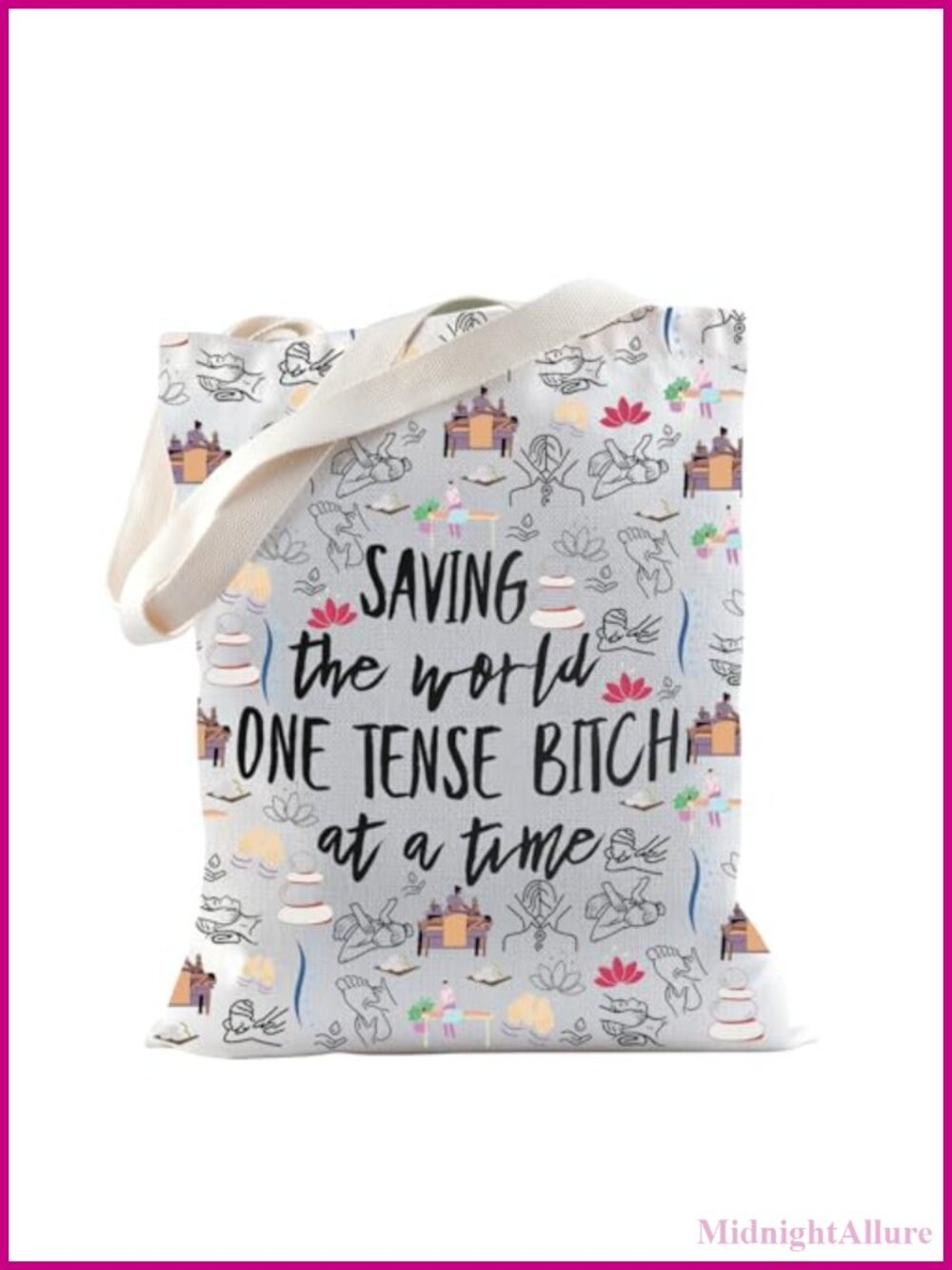 Waterproof Polyester Massage Therapist Tote Bag LMT Gift